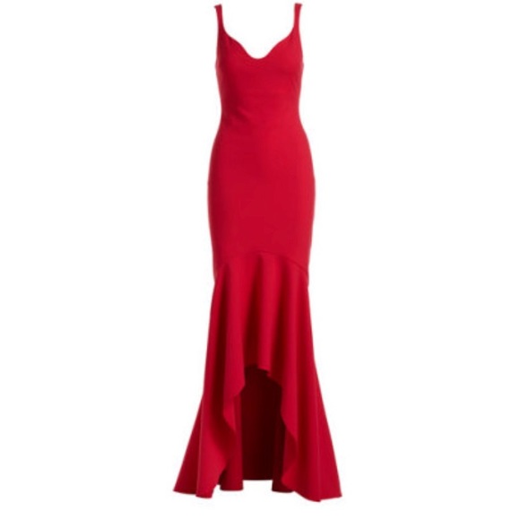 red sade gown
